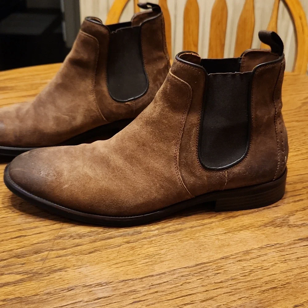 Johnston & Murphy Brown Nubuck Pull On Boots Size 11